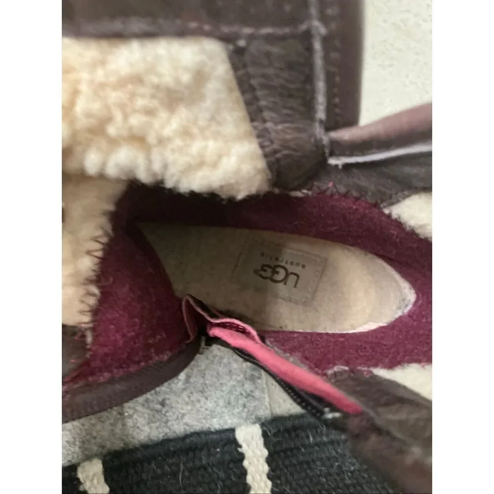 UGG Simmens Waterproof Leather Boots | Brown in 7.5